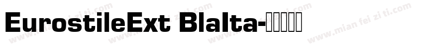 EurostileExt BlaIta字体转换